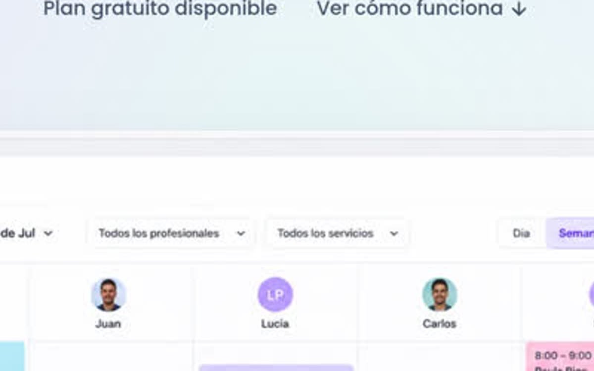 Captura de Agendarte UY, plataforma de reservas
